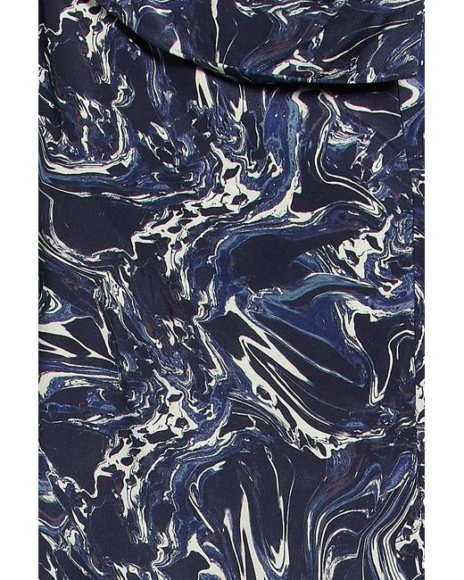 Isabel Marant Blue Tiphane Printed Silk Crepe De Chine Top