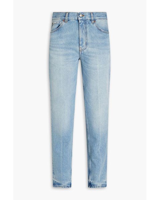 Victoria Beckham Blue High-rise Straight-leg Jeans