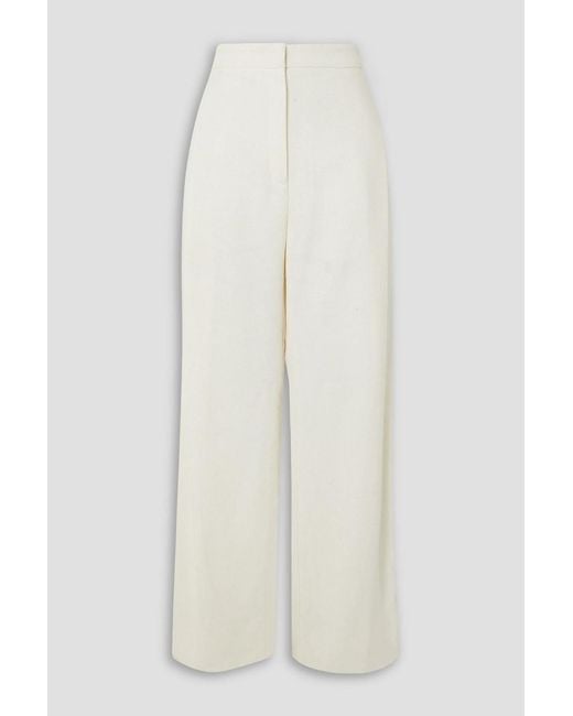 TOVE White Gabrielle Woven Wide-leg Pants
