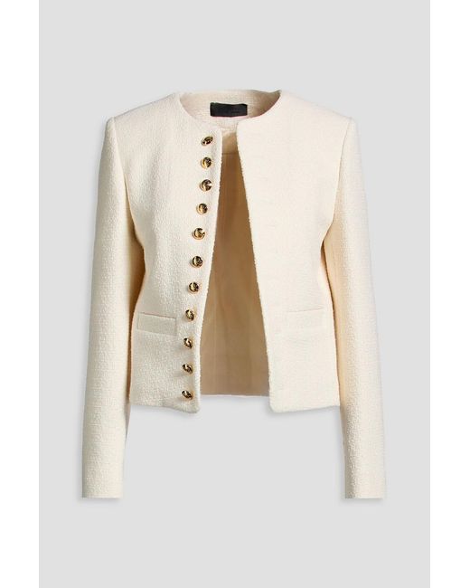 Nili Lotan White Patti Cotton-Blend Tweed Jacket
