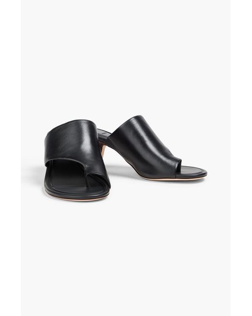 Vince Black Jasper Leather Mules