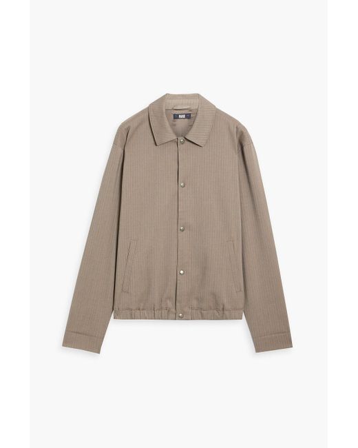 PAIGE Men's Natural Mchenry Herringbone Tweed Jacket