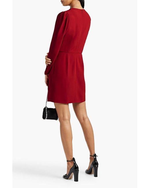 RED Valentino Red Wrap-effect Crepe Mini Dress