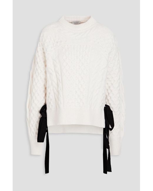 Erdem Natural Ines Cable-knit Sweater