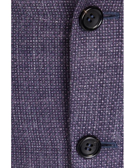 Canali Purple Mélange Wool-blend Blazer for men