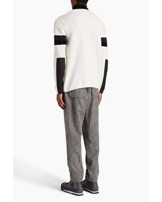 Aztech Mountain White Shell-trimmed Wool Sweater for men