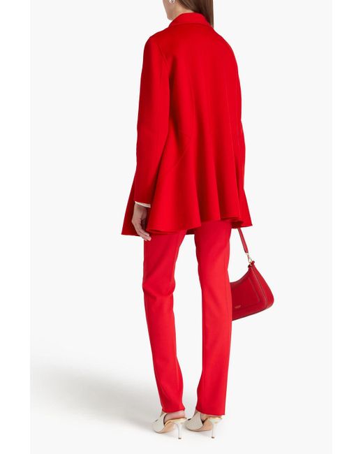 Emporio Armani Red Cashmere-felt Coat