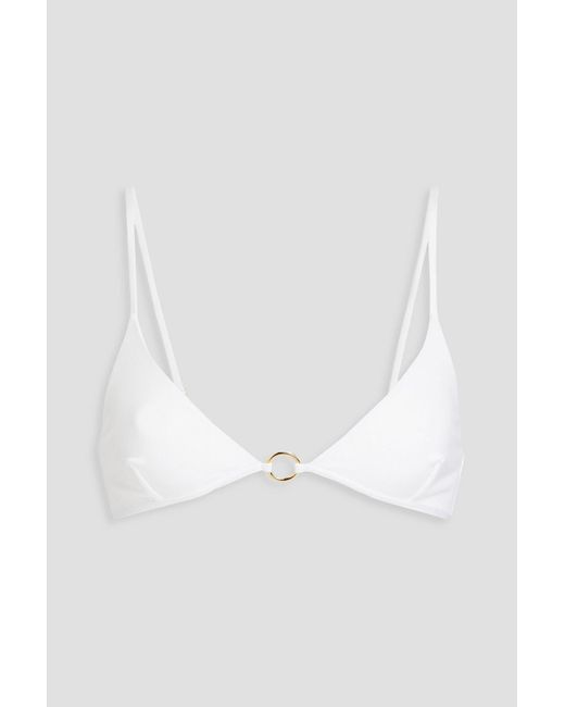 Melissa Odabash White Greece Triangle Bikini Top