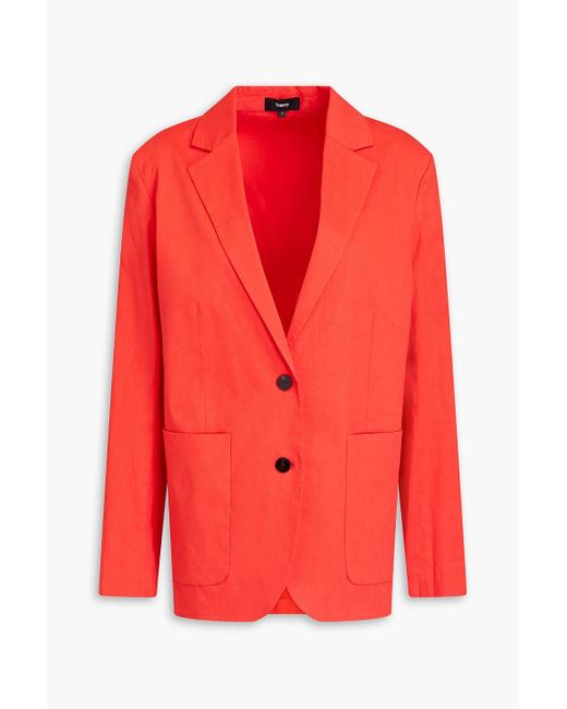 Theory Red Blazer aus einer leinenmischung