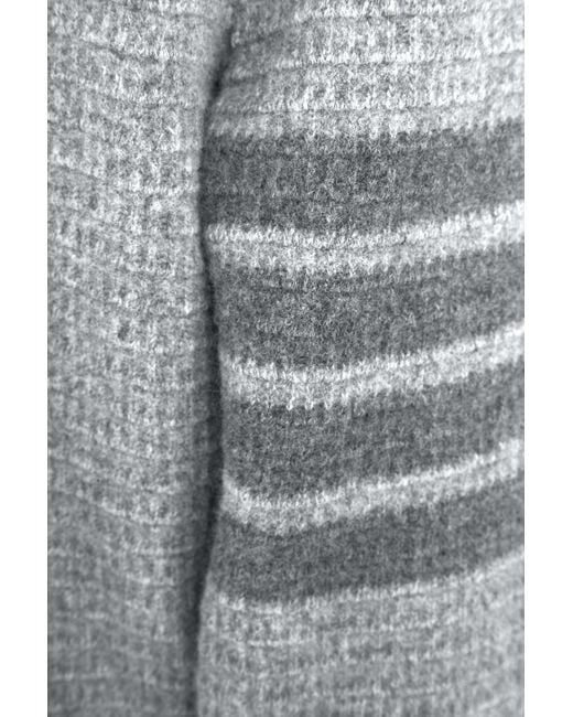 Thom Browne Gray Striped Wool And Cashmere-blend Sweater for men