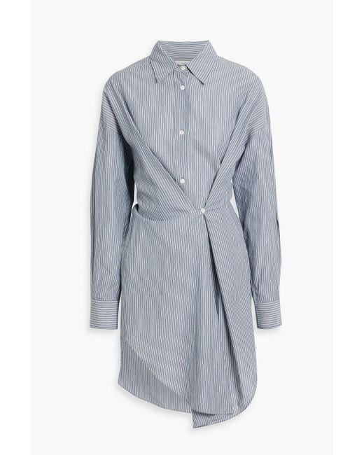 Isabel Marant Gray Seen Striped Cotton Shirt Dress
