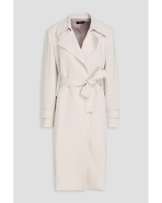Theory Natural Oaklane Crepe Trench Coat