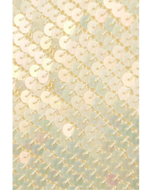 retroféte White Nalu minikleid aus strick mit pailletten und fransen