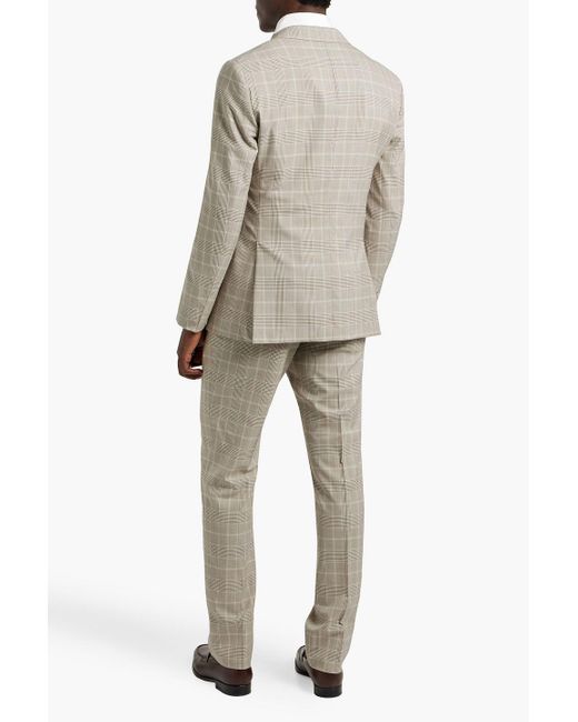 Boglioli Gray Prince Of Wales Checked Wool-Tweed Suit for men