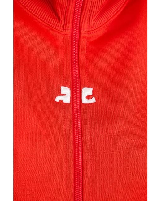 Courreges Red Trainingsjacke aus piqué