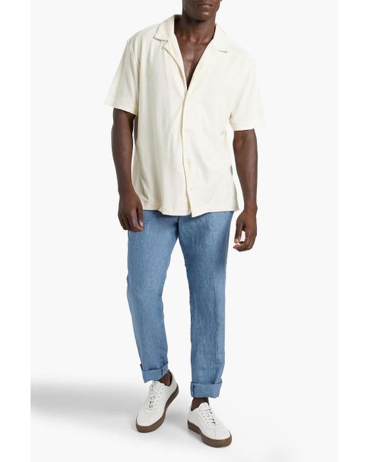 Frescobol Carioca Natural Cotton, Lyocell And Linen-blend Terry Shirt for men
