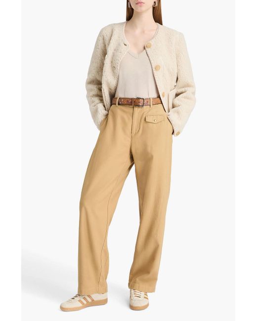 Rag & Bone Natural Renata Cotton-Canvas Straight-Leg Pants