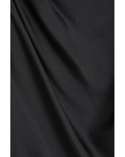 Loulou de Saison Black Remy Knotted Silk-twill Top