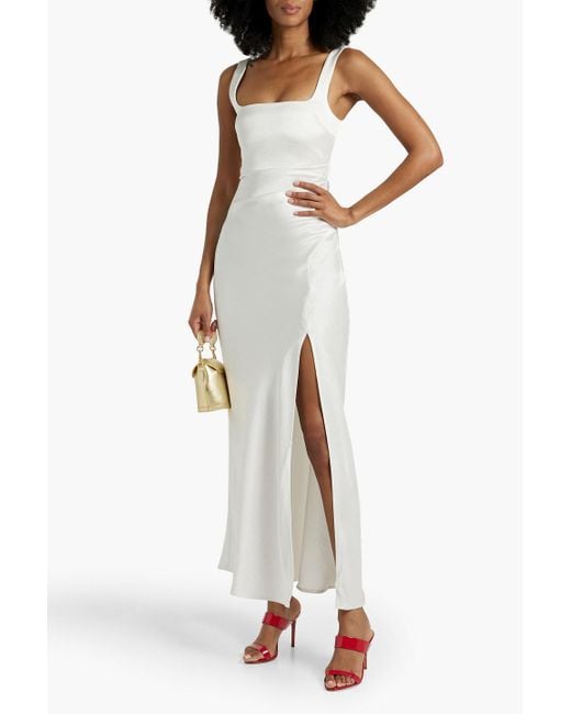 Bec & Bridge The Dreamer Satin-Crepe Maxi Dress in White | Lyst