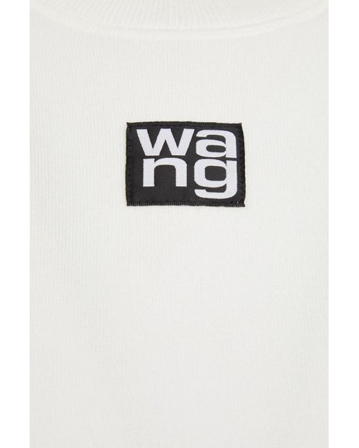 T By Alexander Wang White Printed Jersey Top