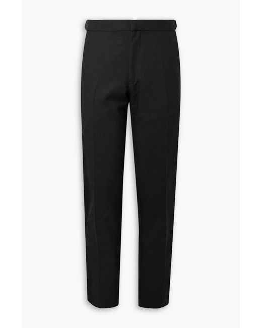 Tom Ford Black Slim-Fit Silk And Wool-Blend Pants for men