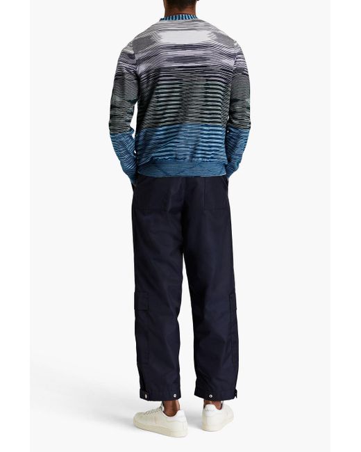 Missoni Blue Spaced-dyed Wool Cardigan for men