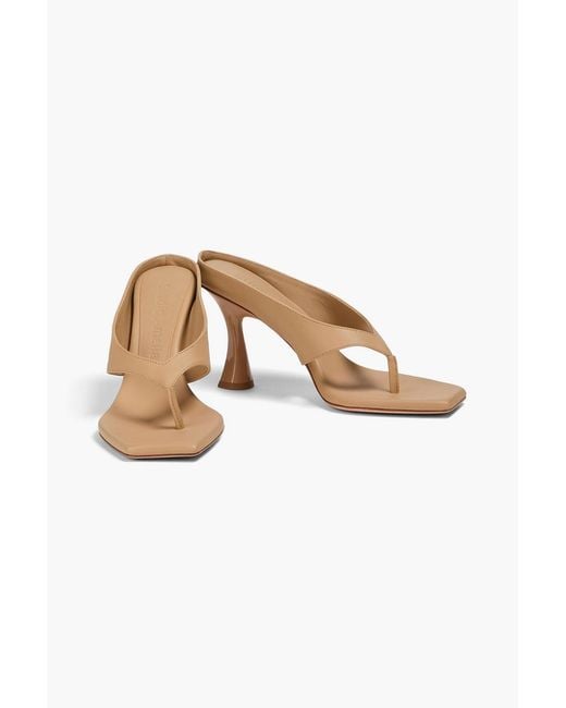 STUDIO AMELIA Natural Angela 90 Leather Mules
