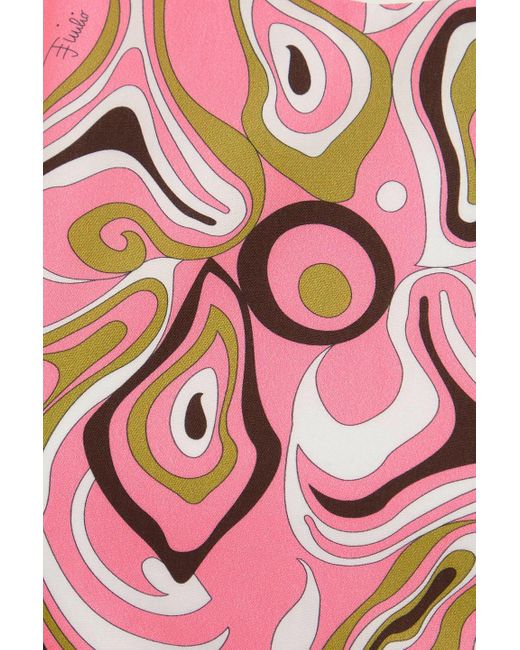 Emilio Pucci Pink Cropped oberteil aus baumwolle mit print