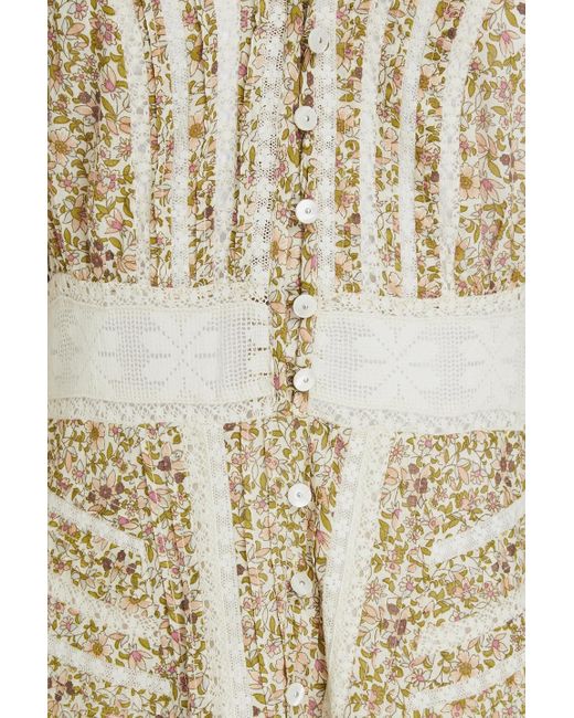 Veronica Beard Natural Addilyn Button-embellished Cotton Mini Dress
