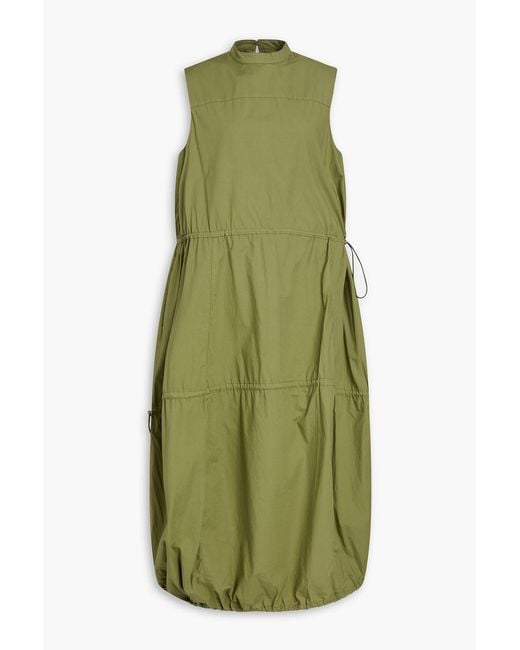 YMC Green Carter Cotton-Poplin Maxi Dress