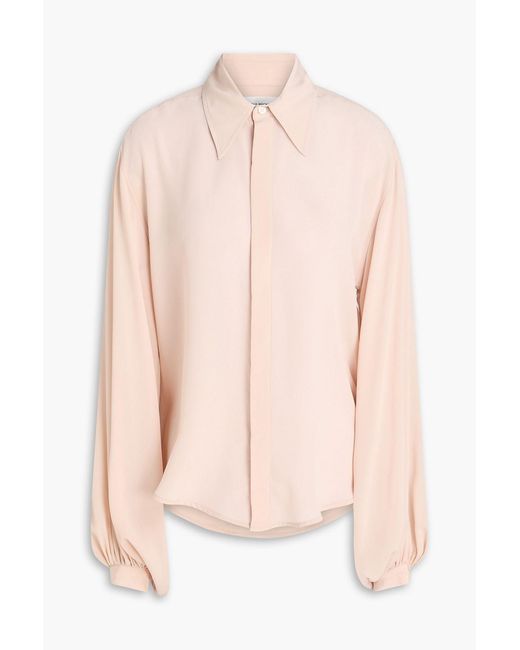 Victoria Beckham Pink Silk Crepe De Chine Shirt