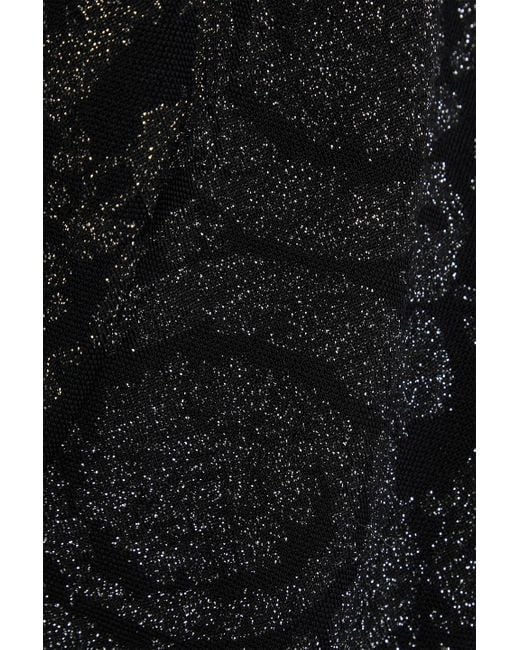 Versace Black Kleid aus jacquard-strick mit metallic-effekt