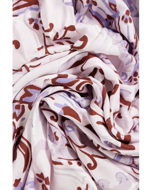 Rag & Bone Red Maya Printed Twill Pareo