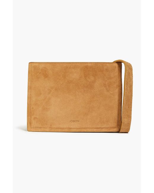 JOSEPH Suede Shoulder Bag in Brown Lyst UK