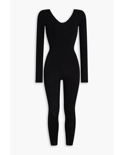 Baserange Black Oleta Cotton-blend Jersey Jumpsuit