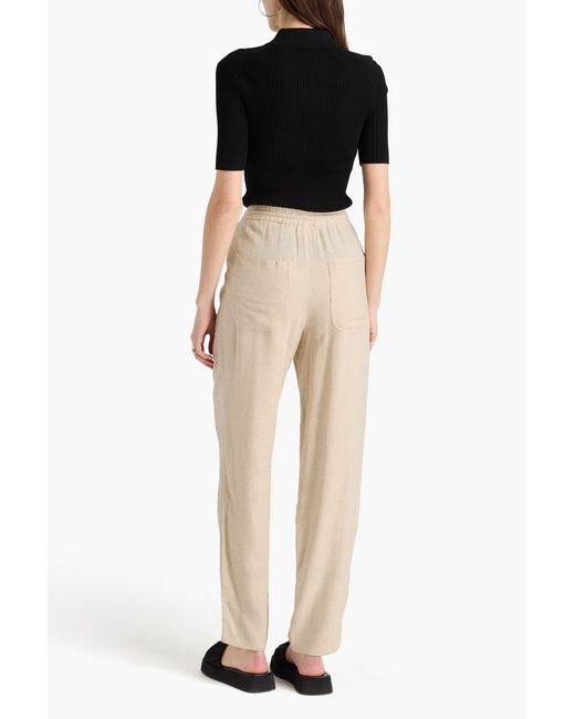Isabel Marant Natural Viamo Silk Tapered Pants