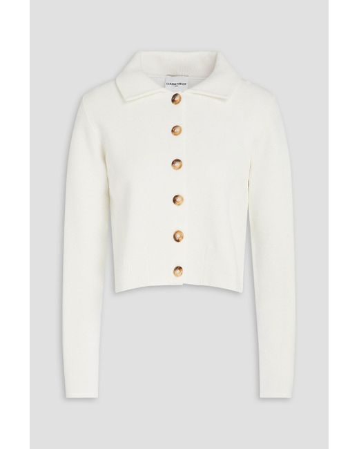 Claudie Pierlot White Waffle-knit Cardigan