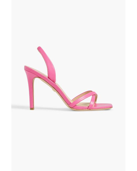 Veronica Beard Analita Leather Slingback Sandals in Pink | Lyst