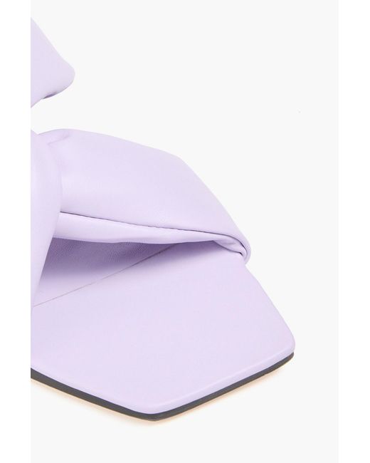 STUDIO AMELIA Purple Pillow Loop Leather Sandals