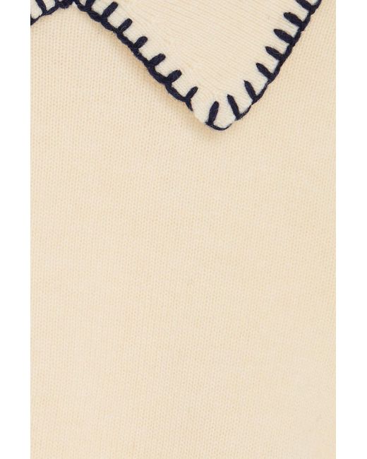 Staud Natural Windsor Wool-blend Top