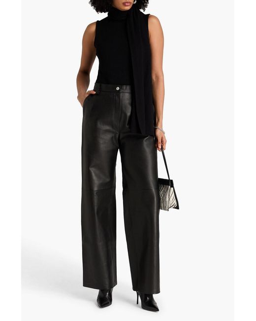 Magda Butrym Black Wool, Silk And Cashmere-blend Turtleneck Sweater