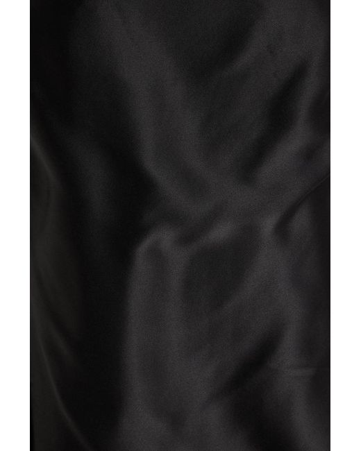 Roksanda Black Maris Silk-Satin Top