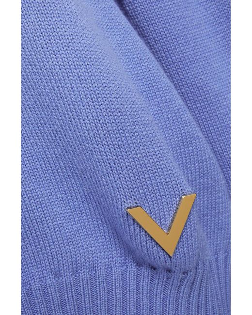 Valentino Garavani Blue Embellished Cashmere Sweater