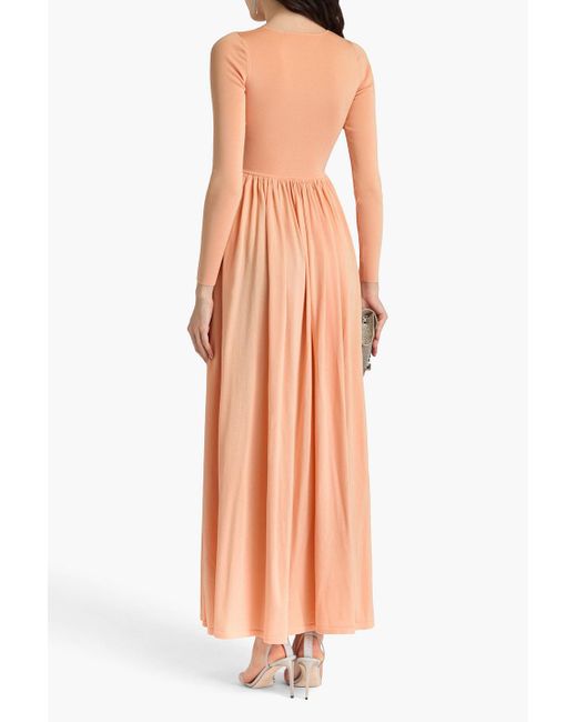 Zimmermann Pink Maxikleid aus stretch-strick mit metallic-effekt