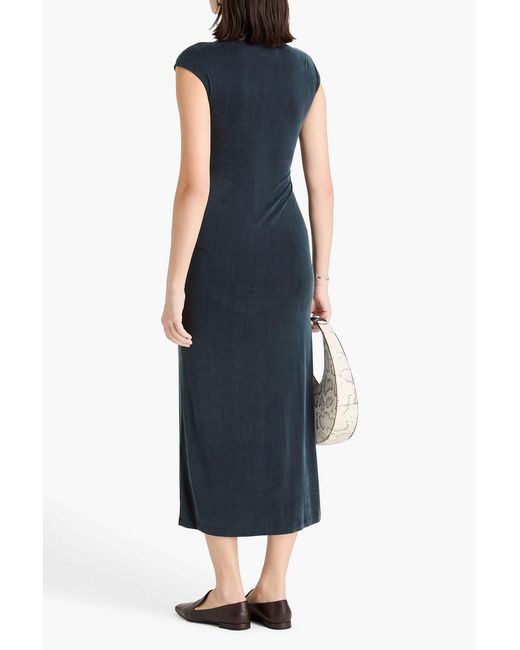 TOVE Marcele Cupro-Jersey Midi Dress in Blue | Lyst Canada