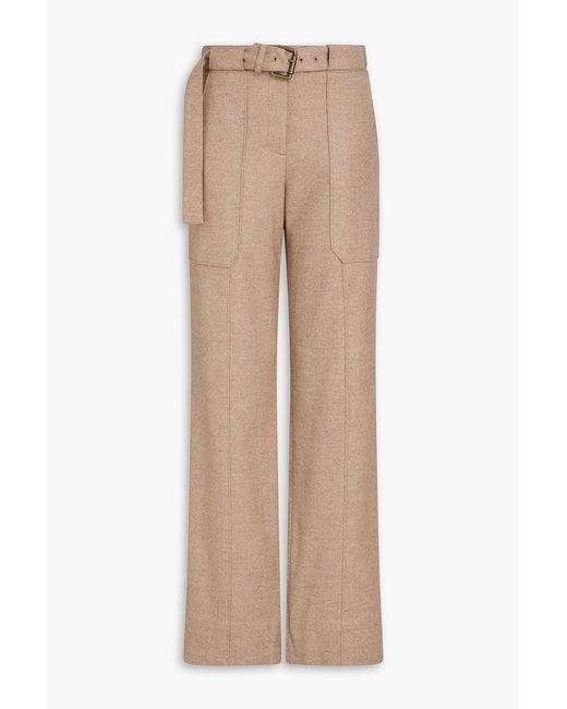 Rejina Pyo Natural Andie Wool-Blend Twill Straight-Leg Pants