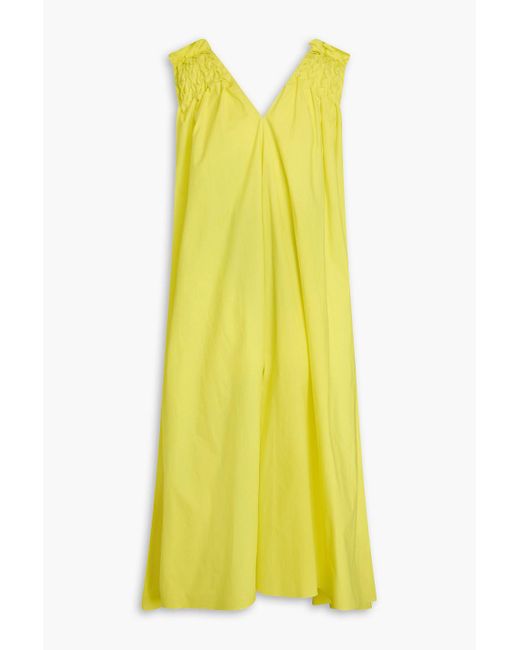 Roksanda Yellow Erosa Cotton-poplin Maxi Dress