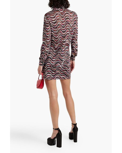 Missoni Black Metallic Crochet-knit Mini Skirt