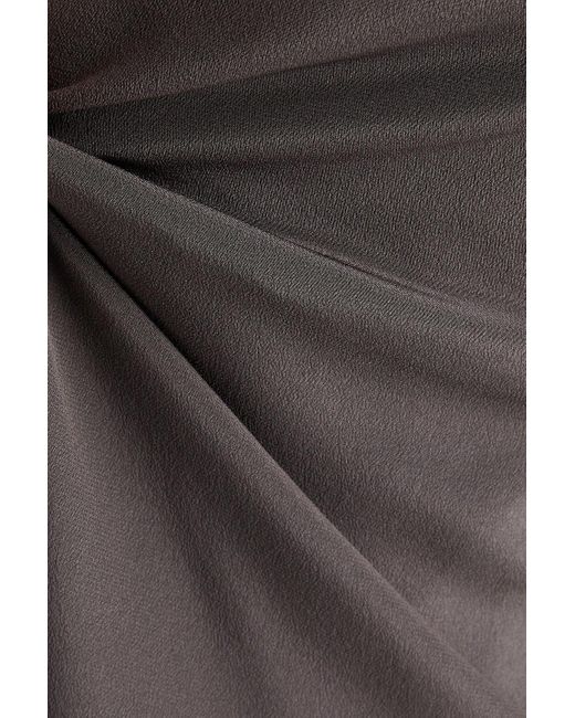 IRO Brown Open-Back Silk Crepe De Chine Maxi Slip Dress