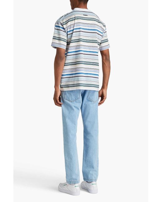 Missoni Blue Striped Cotton-jersey T-shirt for men